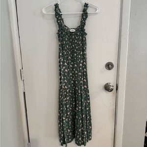 Floral Green Maxi Dress